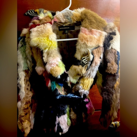 Rare Genuine rabbit fur Rocawear jacket - Picture 4 of 8